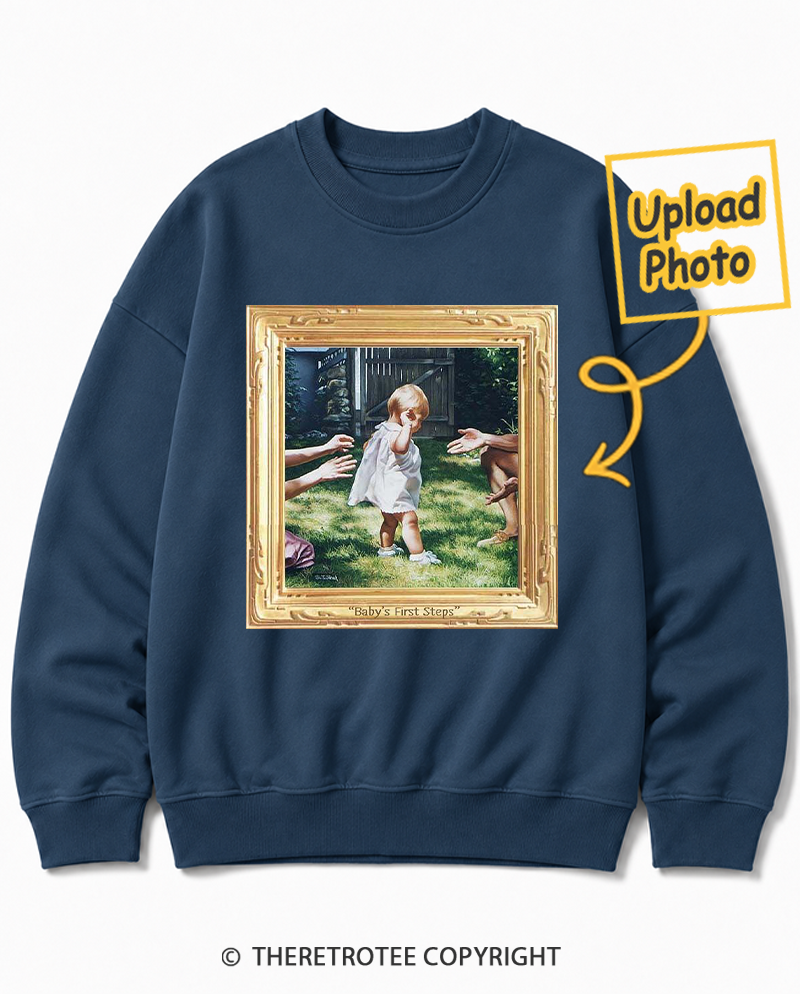 TheRetroTee Personalized First Steps 1976 Sweatshirt