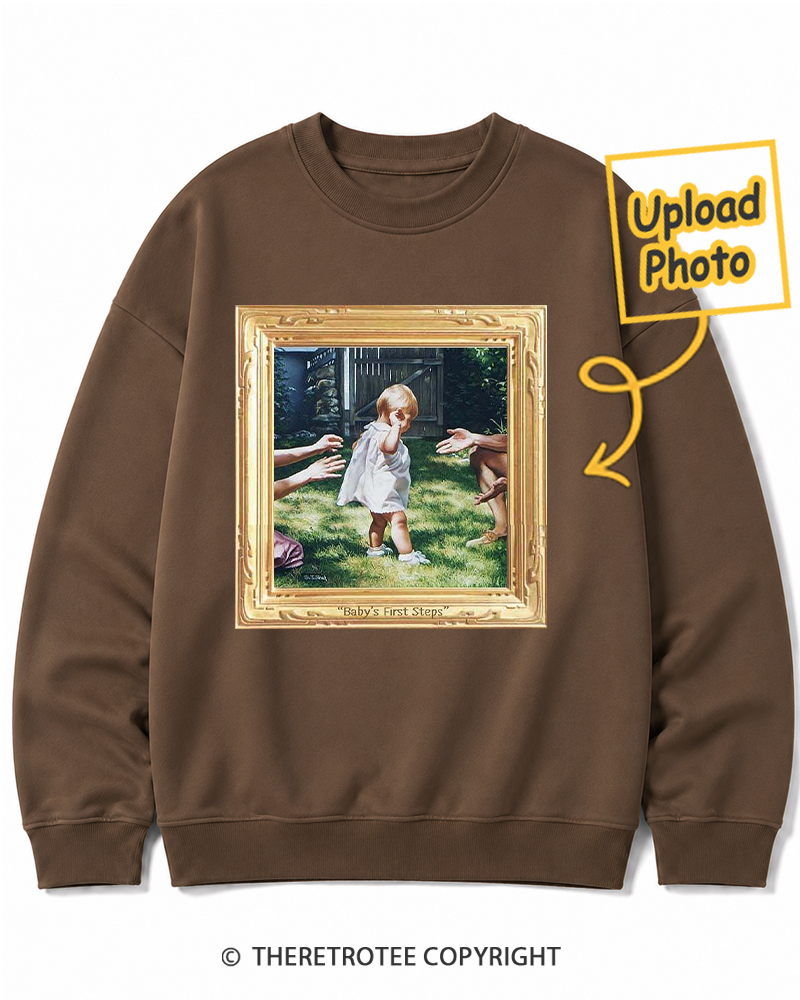 TheRetroTee Personalized First Steps 1976 Sweatshirt