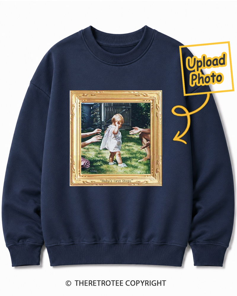 TheRetroTee Personalized First Steps 1976 Sweatshirt