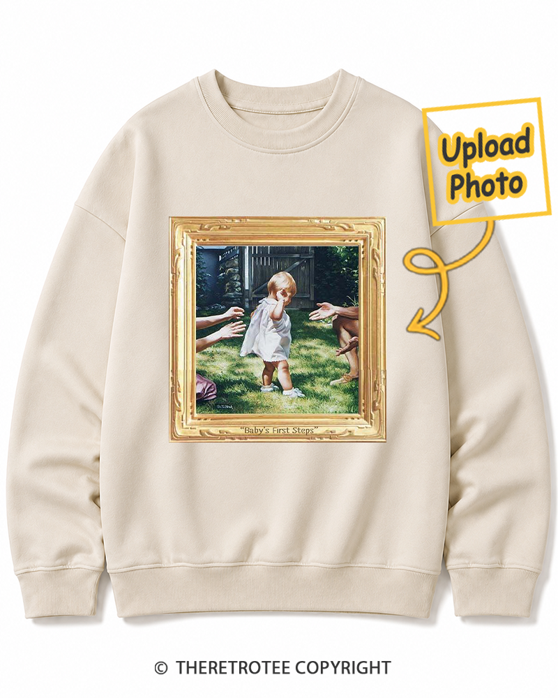 TheRetroTee Personalized First Steps 1976 Sweatshirt