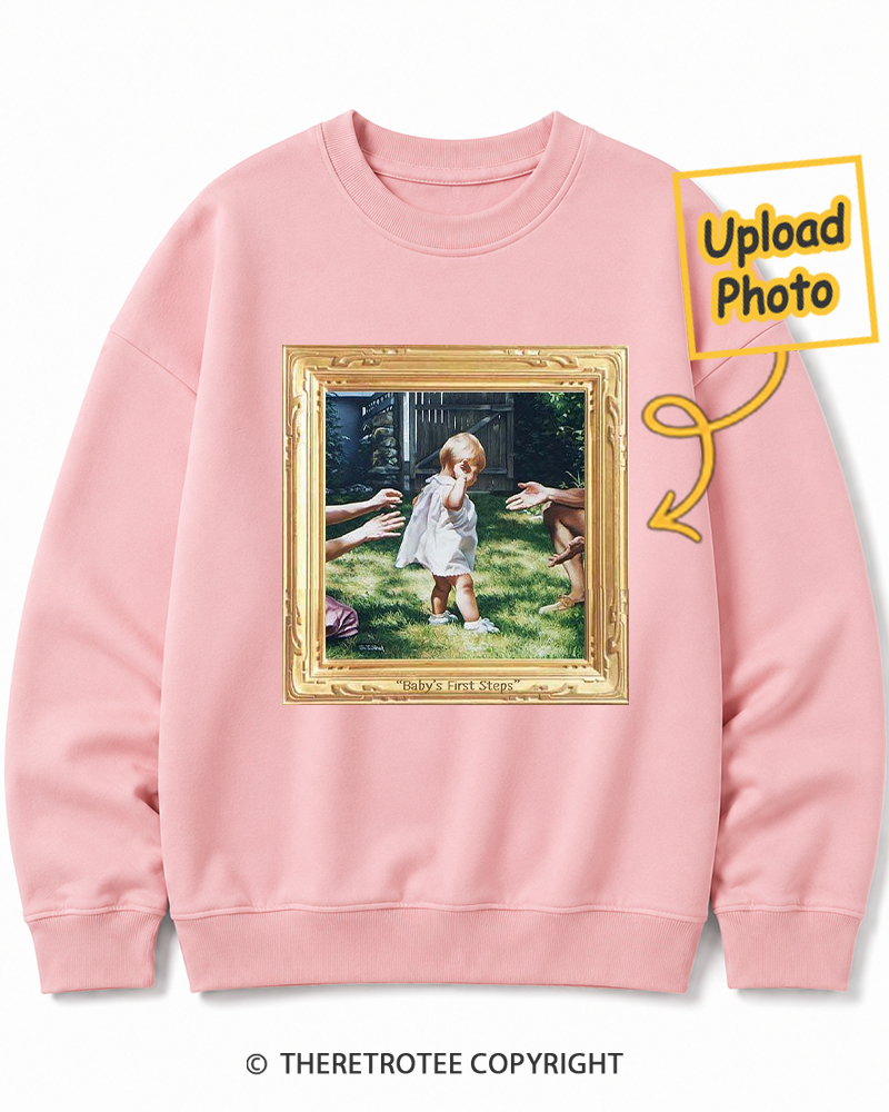 TheRetroTee Personalized First Steps 1976 Sweatshirt