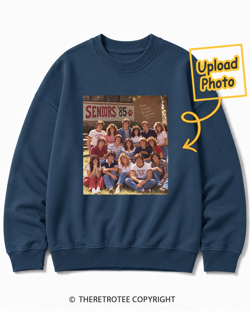 TheRetroTee Personalized Graduation Day 1985 Sweatshirt