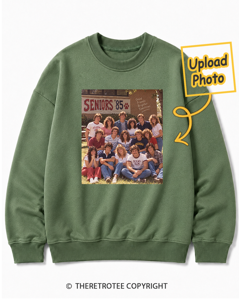 TheRetroTee Personalized Graduation Day 1985 Sweatshirt