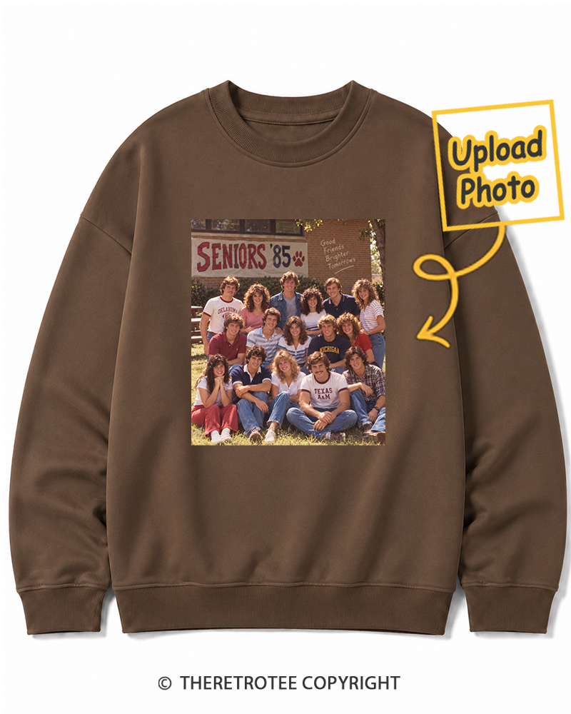 TheRetroTee Personalized Graduation Day 1985 Sweatshirt
