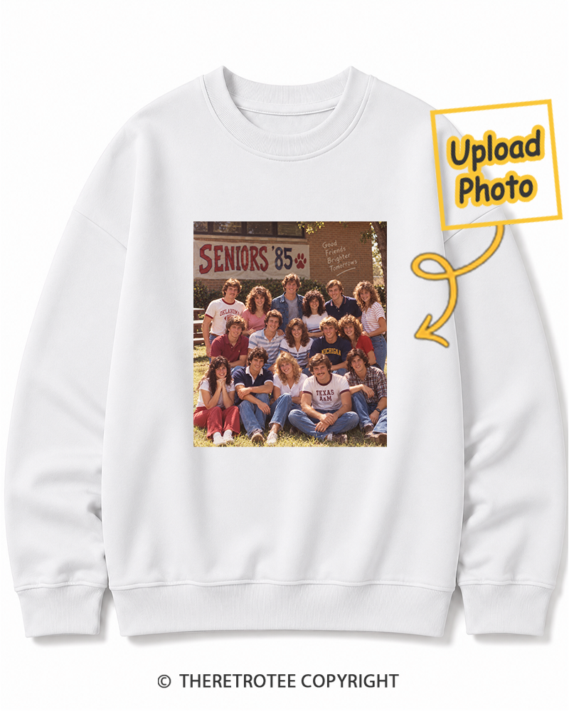 TheRetroTee Personalized Graduation Day 1985 Sweatshirt