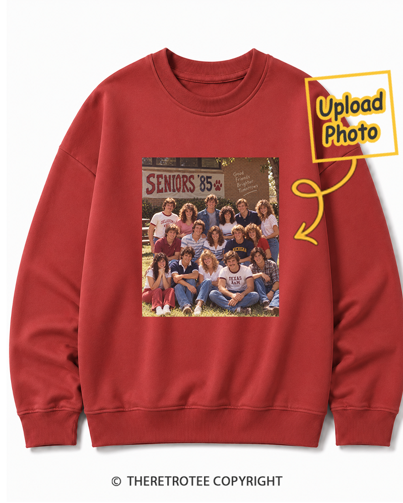 TheRetroTee Personalized Graduation Day 1985 Sweatshirt
