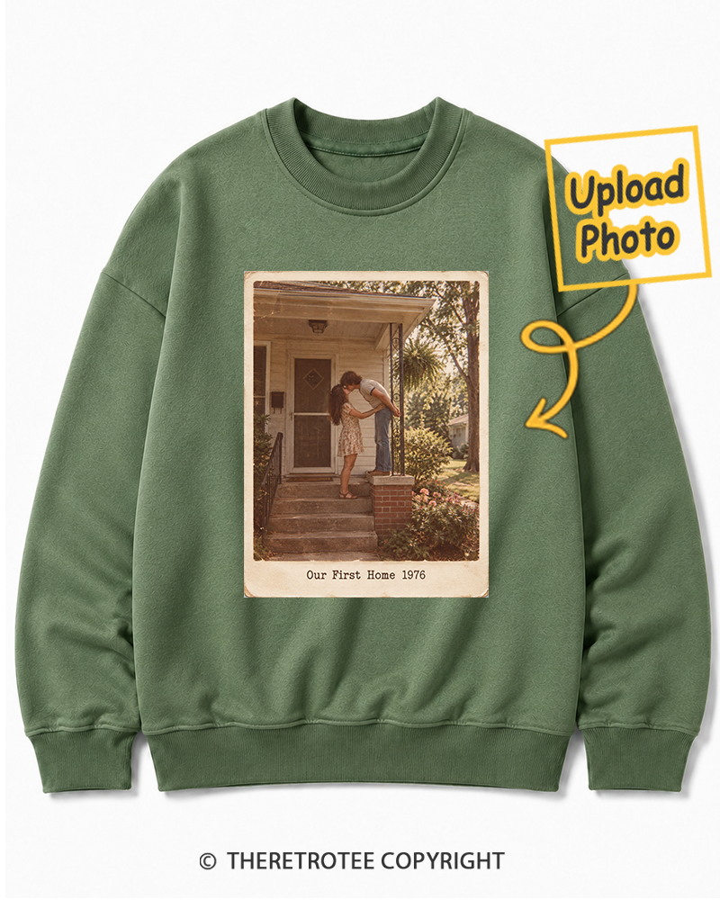TheRetroTee Personalized Our First Home 1976 Sweatshirt
