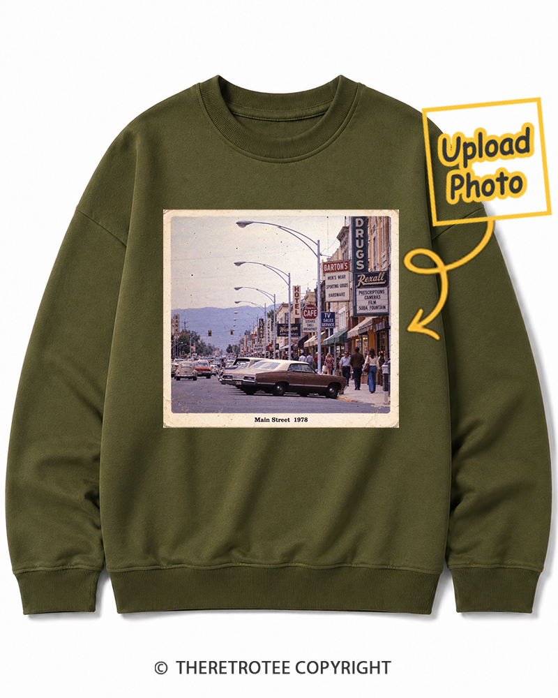 TheRetroTee Personalized Main Street 1978 Sweatshirt