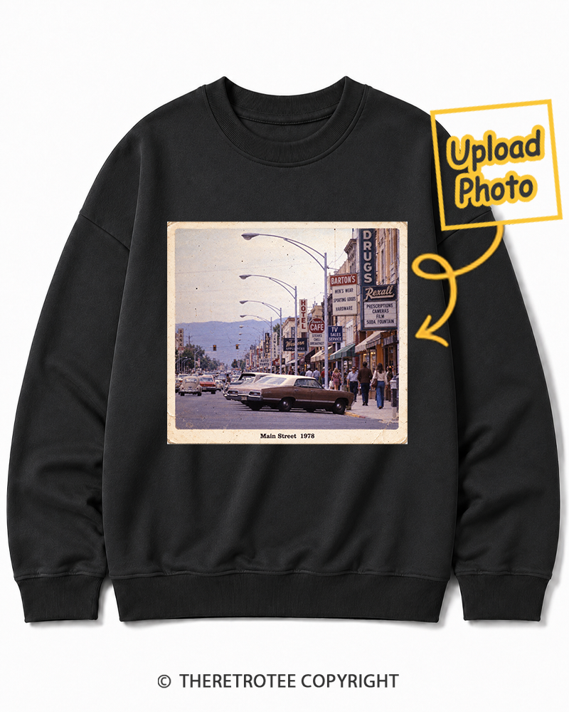 TheRetroTee Personalized Main Street 1978 Sweatshirt