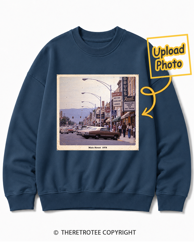 TheRetroTee Personalized Main Street 1978 Sweatshirt