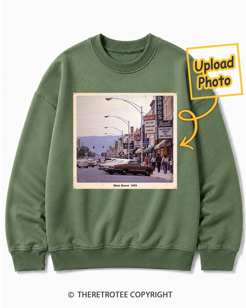 TheRetroTee Personalized Main Street 1978 Sweatshirt