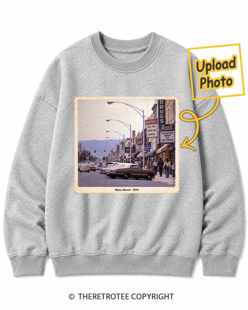 TheRetroTee Personalized Main Street 1978 Sweatshirt