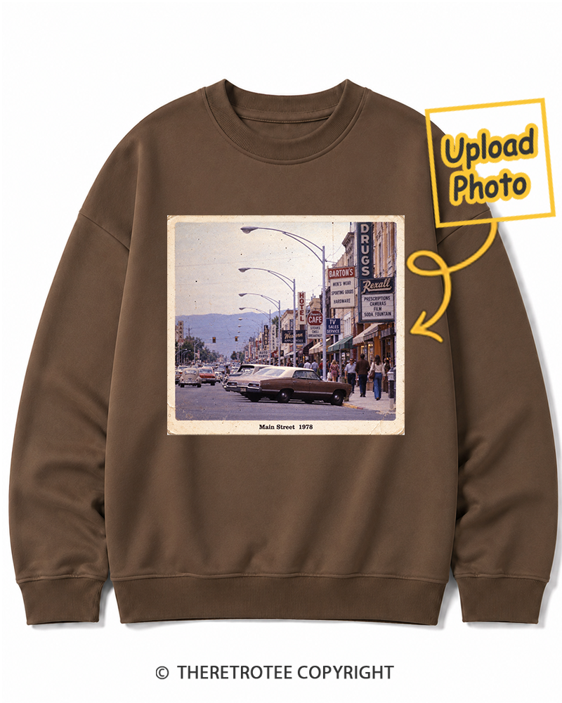 TheRetroTee Personalized Main Street 1978 Sweatshirt