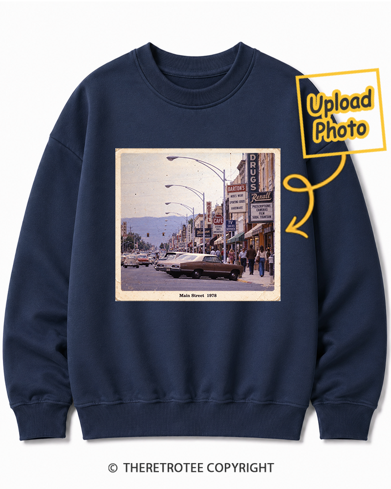TheRetroTee Personalized Main Street 1978 Sweatshirt