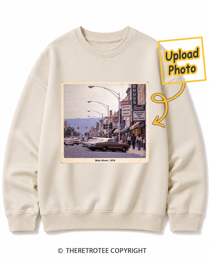 TheRetroTee Personalized Main Street 1978 Sweatshirt