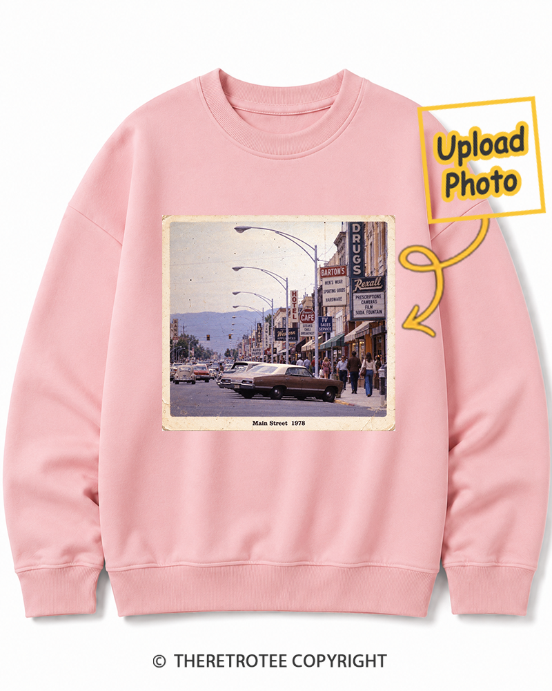 TheRetroTee Personalized Main Street 1978 Sweatshirt