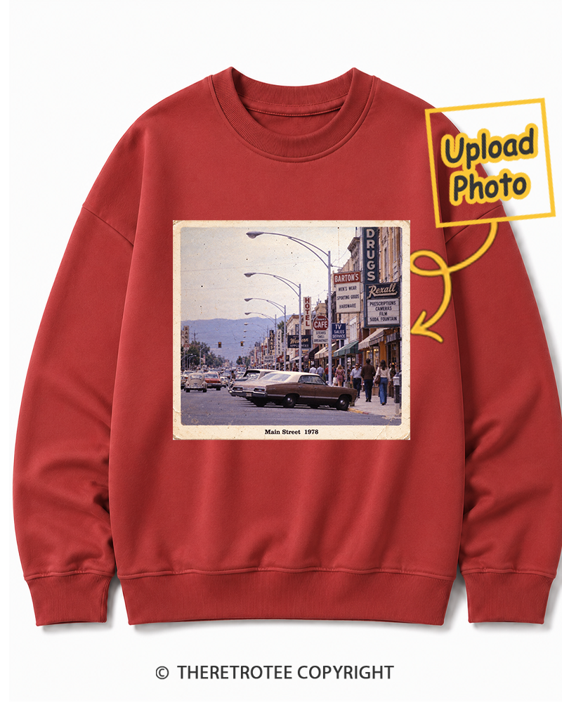 TheRetroTee Personalized Main Street 1978 Sweatshirt