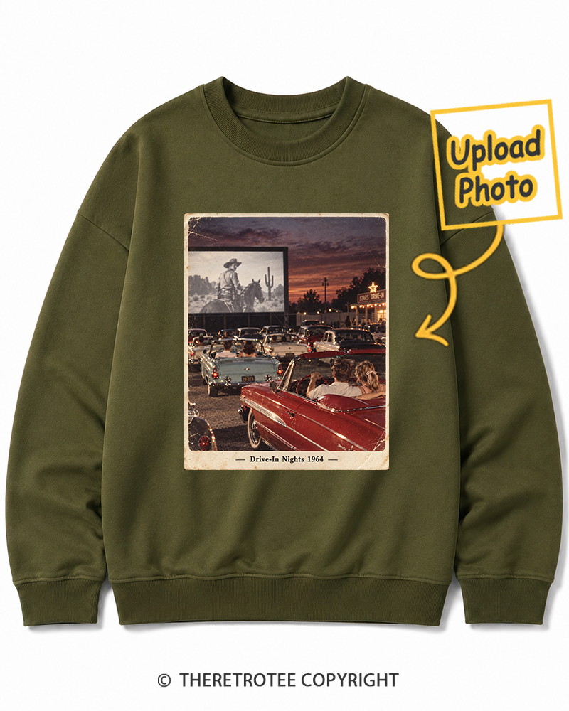TheRetroTee Personalized Drive-In Nights 1964 Sweatshirt