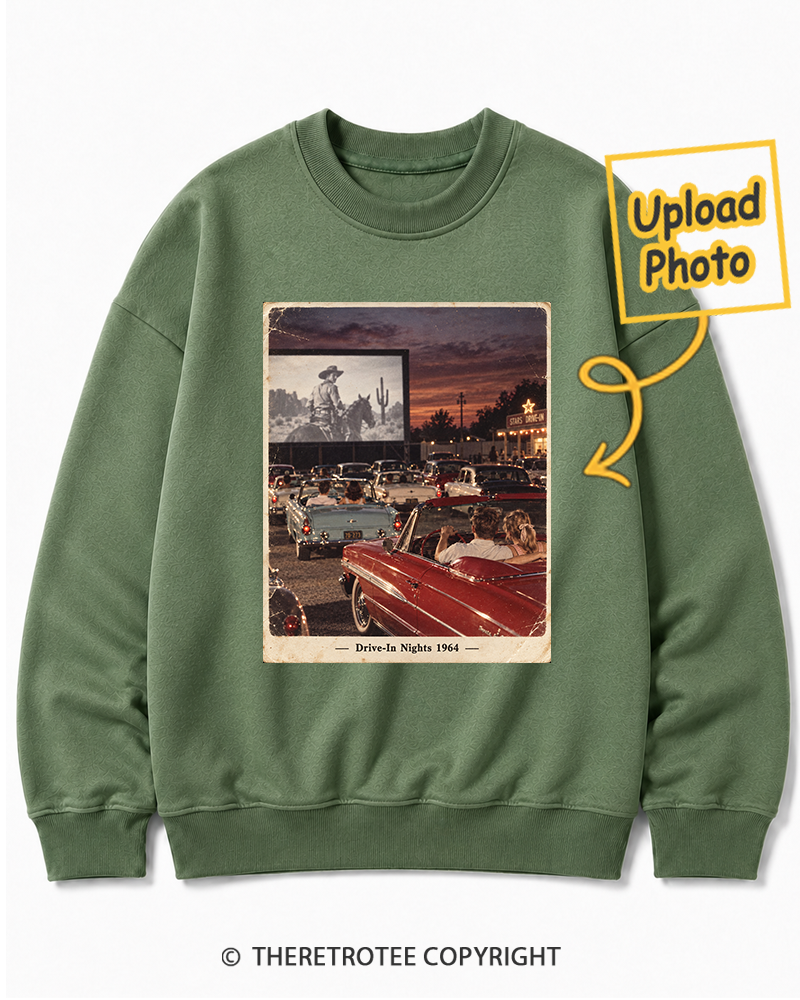 TheRetroTee Personalized Drive-In Nights 1964 Sweatshirt