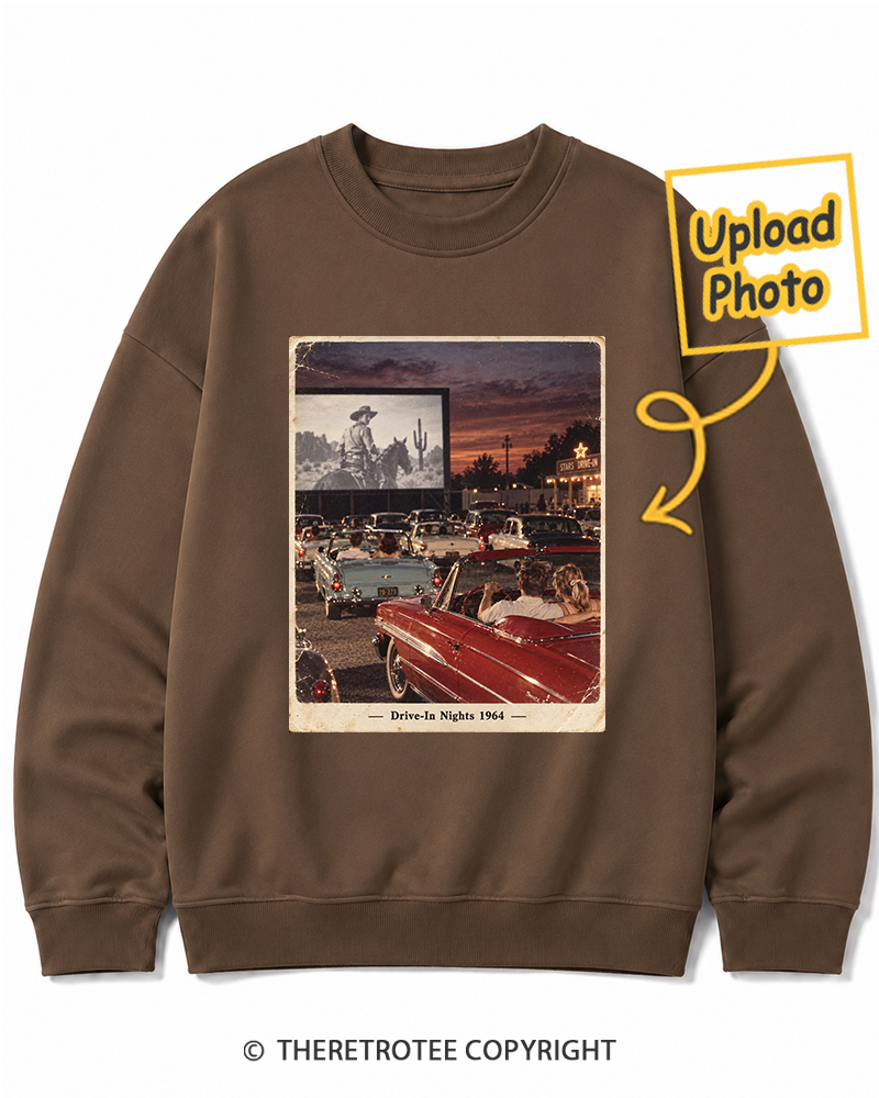 TheRetroTee Personalized Drive-In Nights 1964 Sweatshirt
