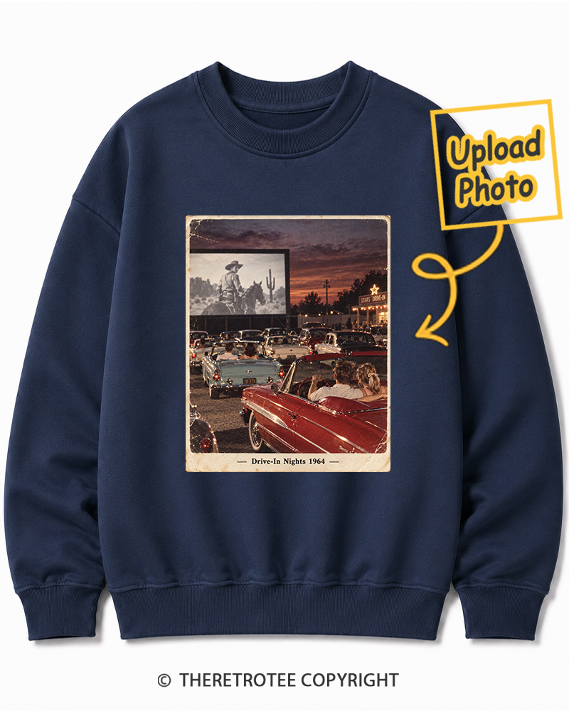 TheRetroTee Personalized Drive-In Nights 1964 Sweatshirt
