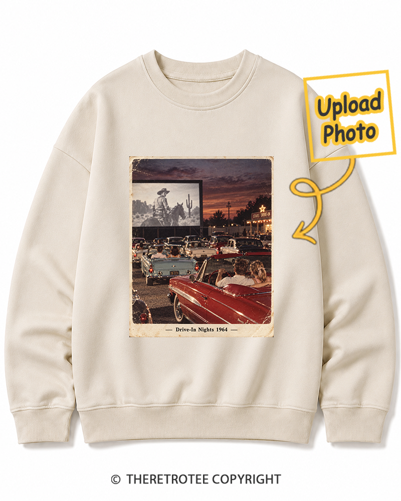 TheRetroTee Personalized Drive-In Nights 1964 Sweatshirt