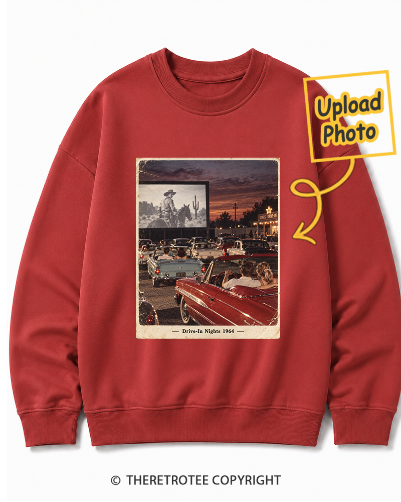 TheRetroTee Personalized Drive-In Nights 1964 Sweatshirt