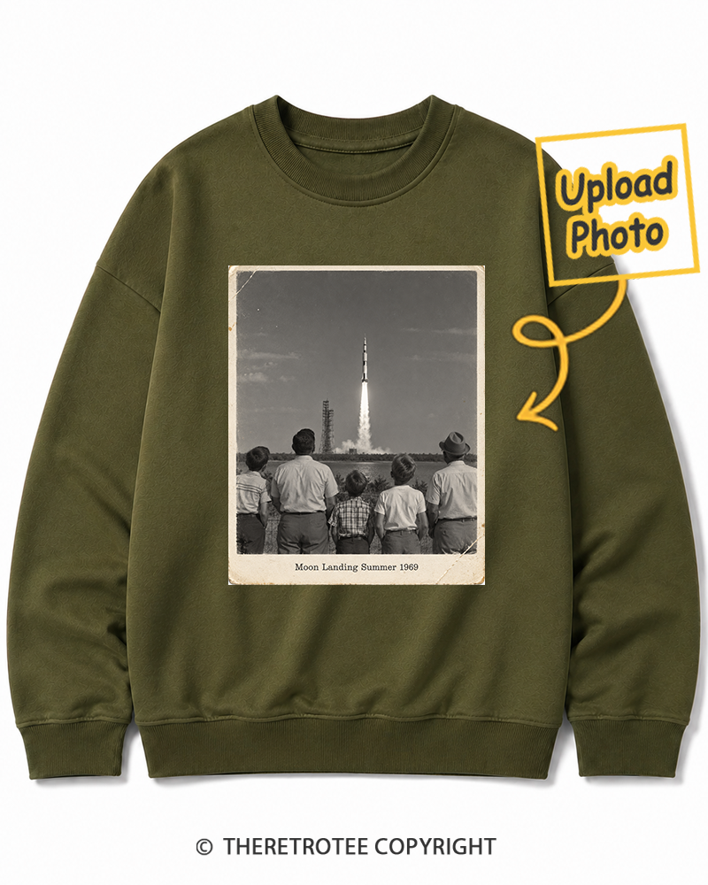 TheRetroTee Personalized Moon Landing Summer 1969 Sweatshirt