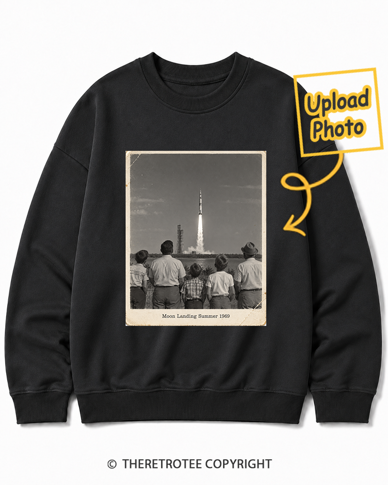 TheRetroTee Personalized Moon Landing Summer 1969 Sweatshirt