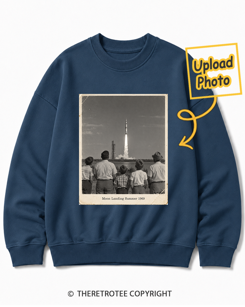 TheRetroTee Personalized Moon Landing Summer 1969 Sweatshirt