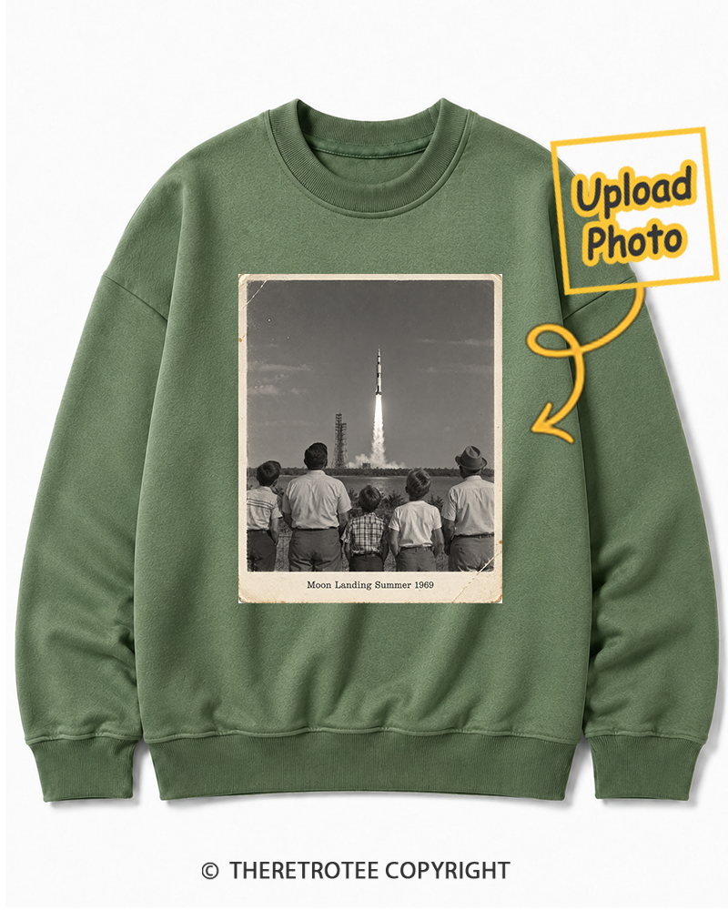 TheRetroTee Personalized Moon Landing Summer 1969 Sweatshirt