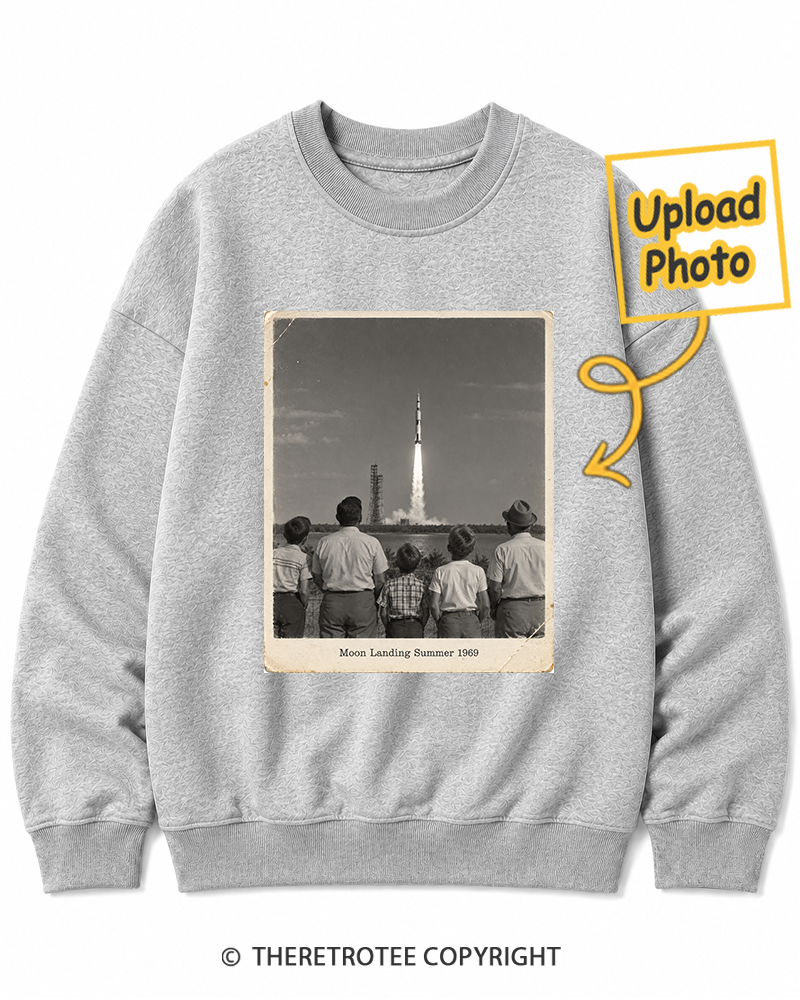 TheRetroTee Personalized Moon Landing Summer 1969 Sweatshirt