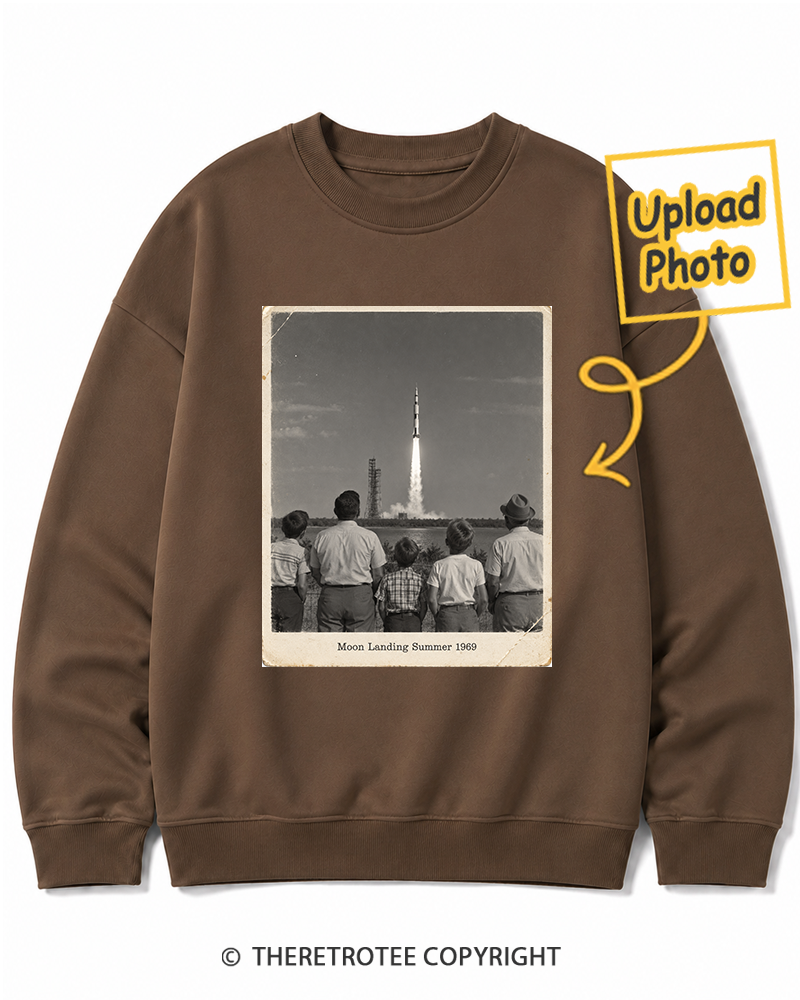TheRetroTee Personalized Moon Landing Summer 1969 Sweatshirt