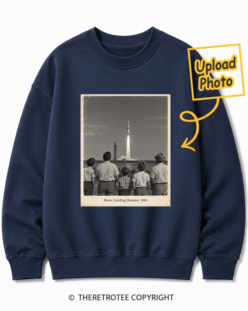 TheRetroTee Personalized Moon Landing Summer 1969 Sweatshirt