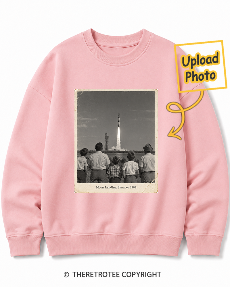 TheRetroTee Personalized Moon Landing Summer 1969 Sweatshirt