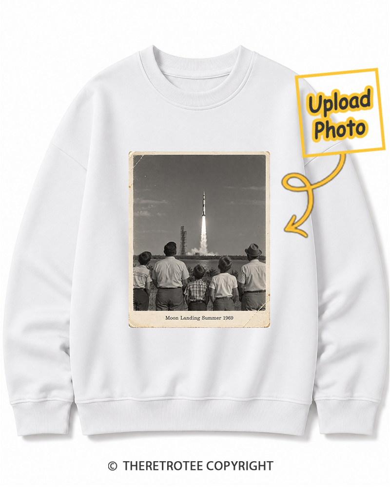 TheRetroTee Personalized Moon Landing Summer 1969 Sweatshirt