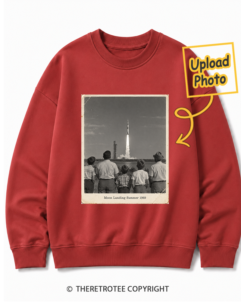 TheRetroTee Personalized Moon Landing Summer 1969 Sweatshirt