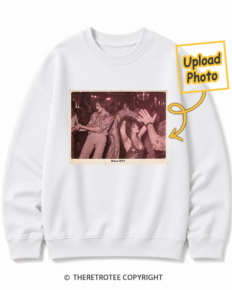 TheRetroTee Personalized Disco Days 1977 Sweatshirt