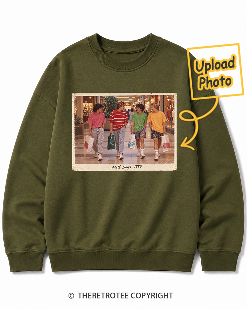 TheRetroTee Personalized Mall Days 1985 Sweatshirt