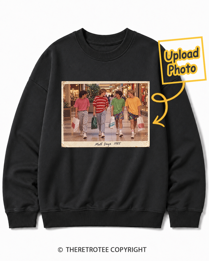 TheRetroTee Personalized Mall Days 1985 Sweatshirt