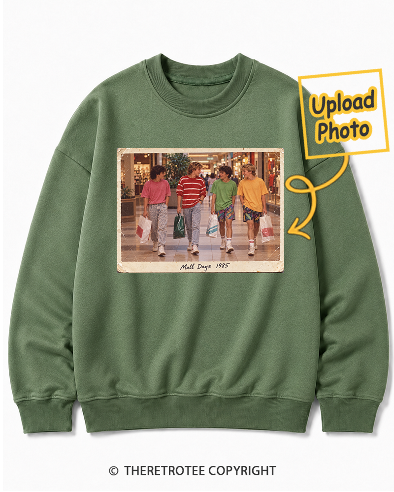 TheRetroTee Personalized Mall Days 1985 Sweatshirt