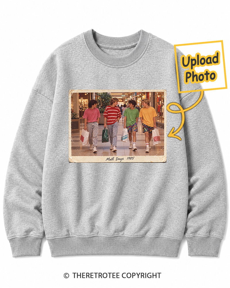 TheRetroTee Personalized Mall Days 1985 Sweatshirt