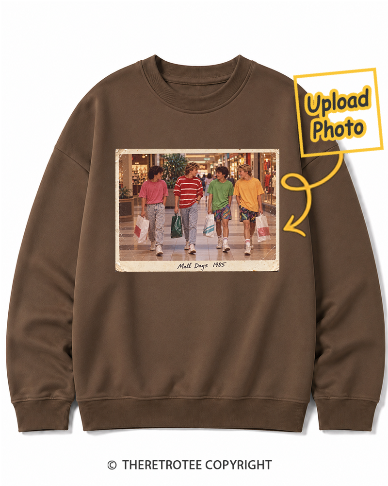 TheRetroTee Personalized Mall Days 1985 Sweatshirt