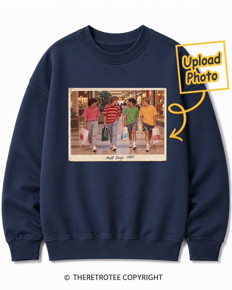 TheRetroTee Personalized Mall Days 1985 Sweatshirt