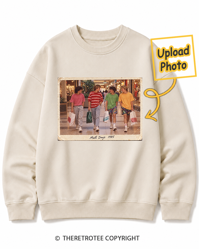 TheRetroTee Personalized Mall Days 1985 Sweatshirt