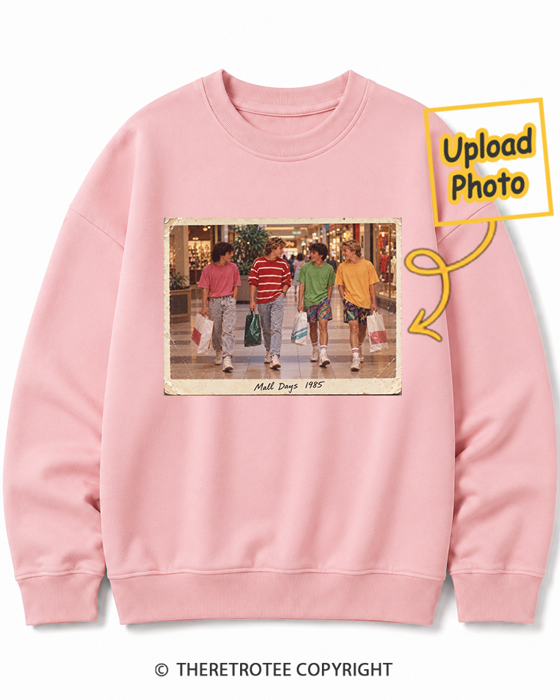 TheRetroTee Personalized Mall Days 1985 Sweatshirt