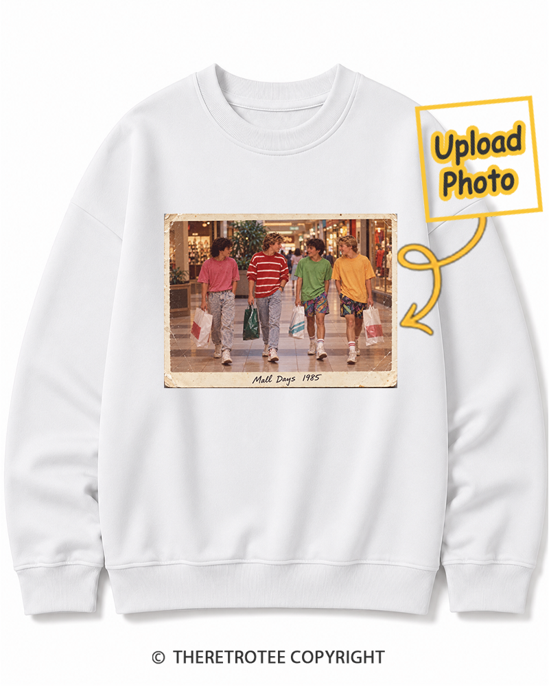 TheRetroTee Personalized Mall Days 1985 Sweatshirt