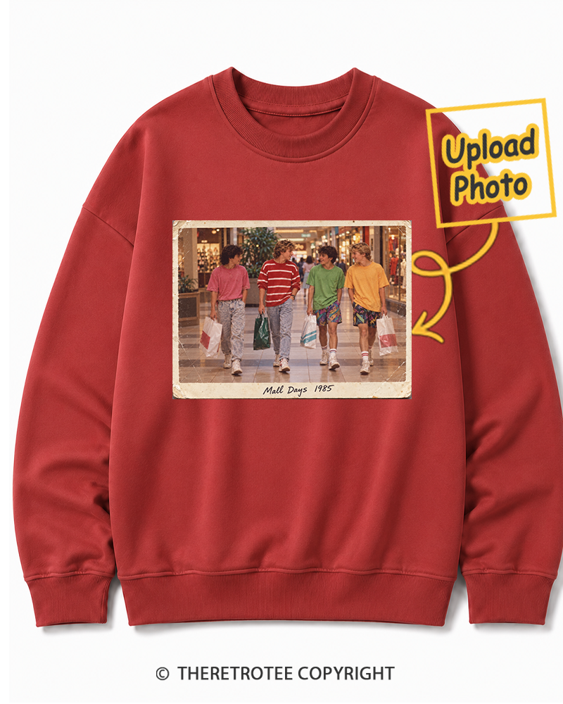TheRetroTee Personalized Mall Days 1985 Sweatshirt