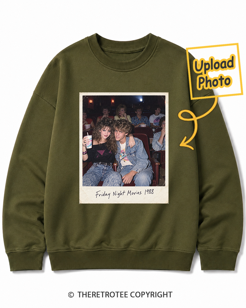 TheRetroTee Personalized Friday Night Movies 1988 Sweatshirt