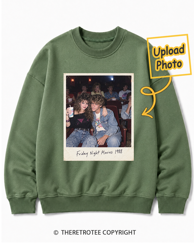 TheRetroTee Personalized Friday Night Movies 1988 Sweatshirt